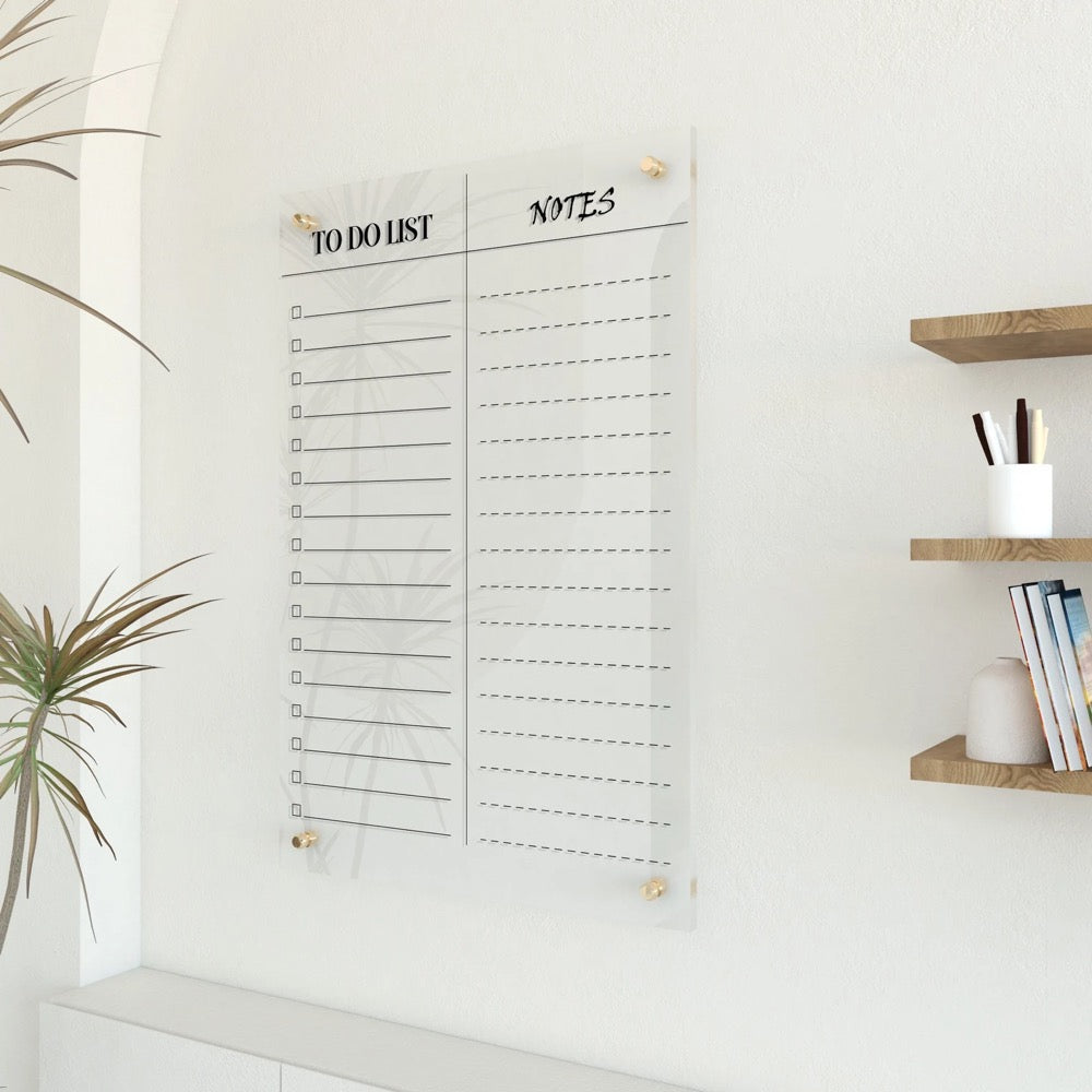 Personalized Acrylic To Do List Calendar, Custom Dry Erase Daily Tasks Planner, Acrylic To Do List Board for Wall,
