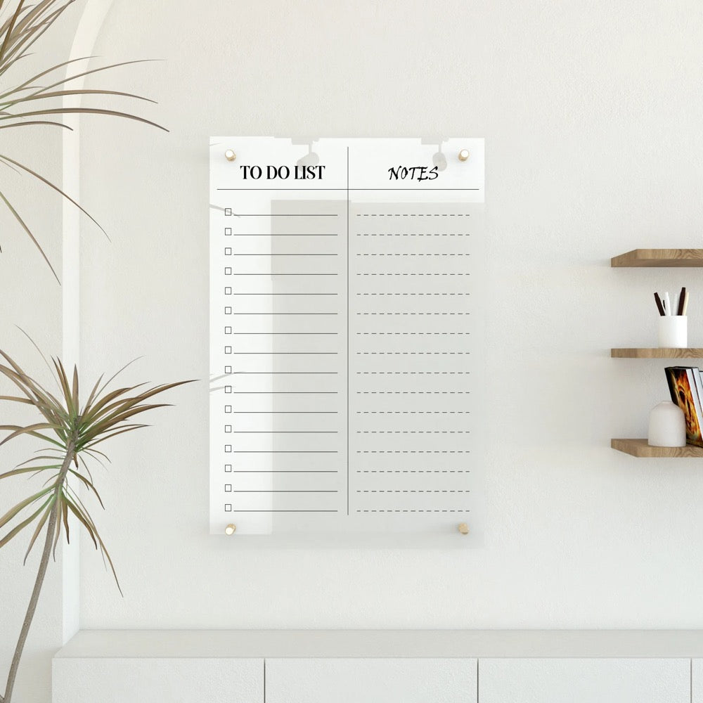 Personalized Acrylic To Do List Calendar, Custom Dry Erase Daily Tasks Planner, Acrylic To Do List Board for Wall,