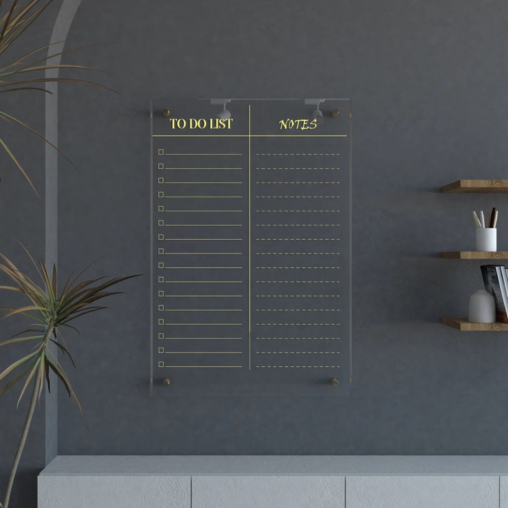 Personalized Acrylic To Do List Calendar, Custom Dry Erase Daily Tasks Planner, Acrylic To Do List Board for Wall,