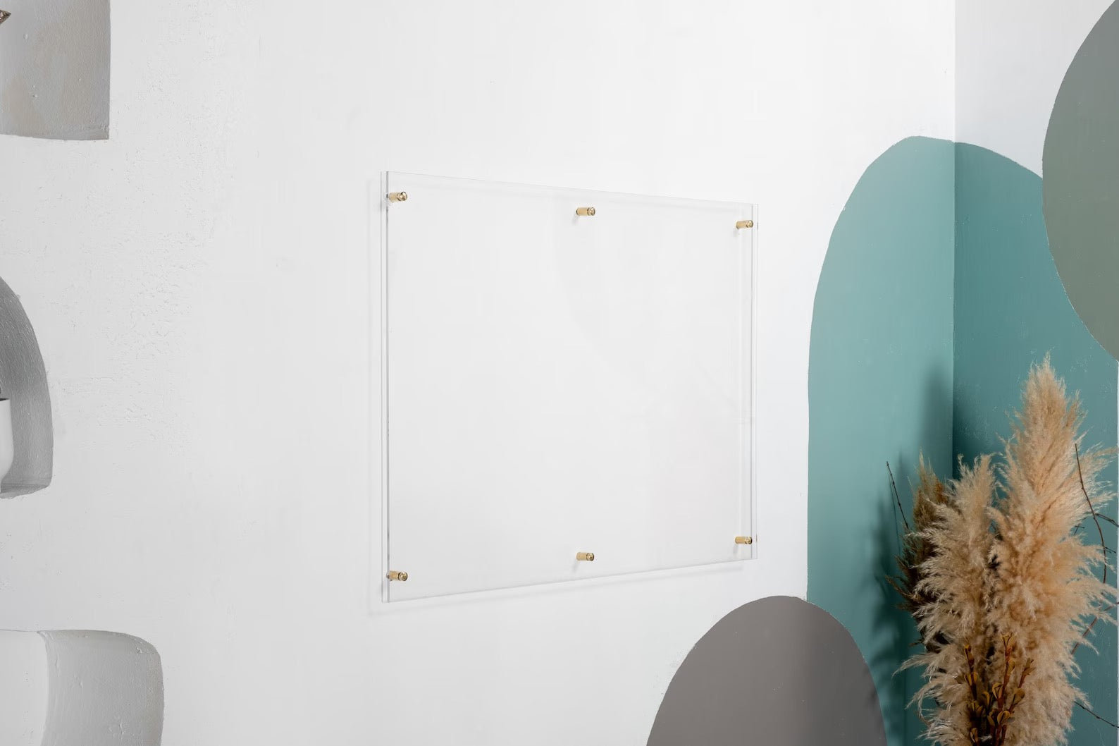 Blank Acrylic Dry Erase Board for Home-Office, Clear Large Wall Calendar , Clear Acrylic Plaque, Glass Board