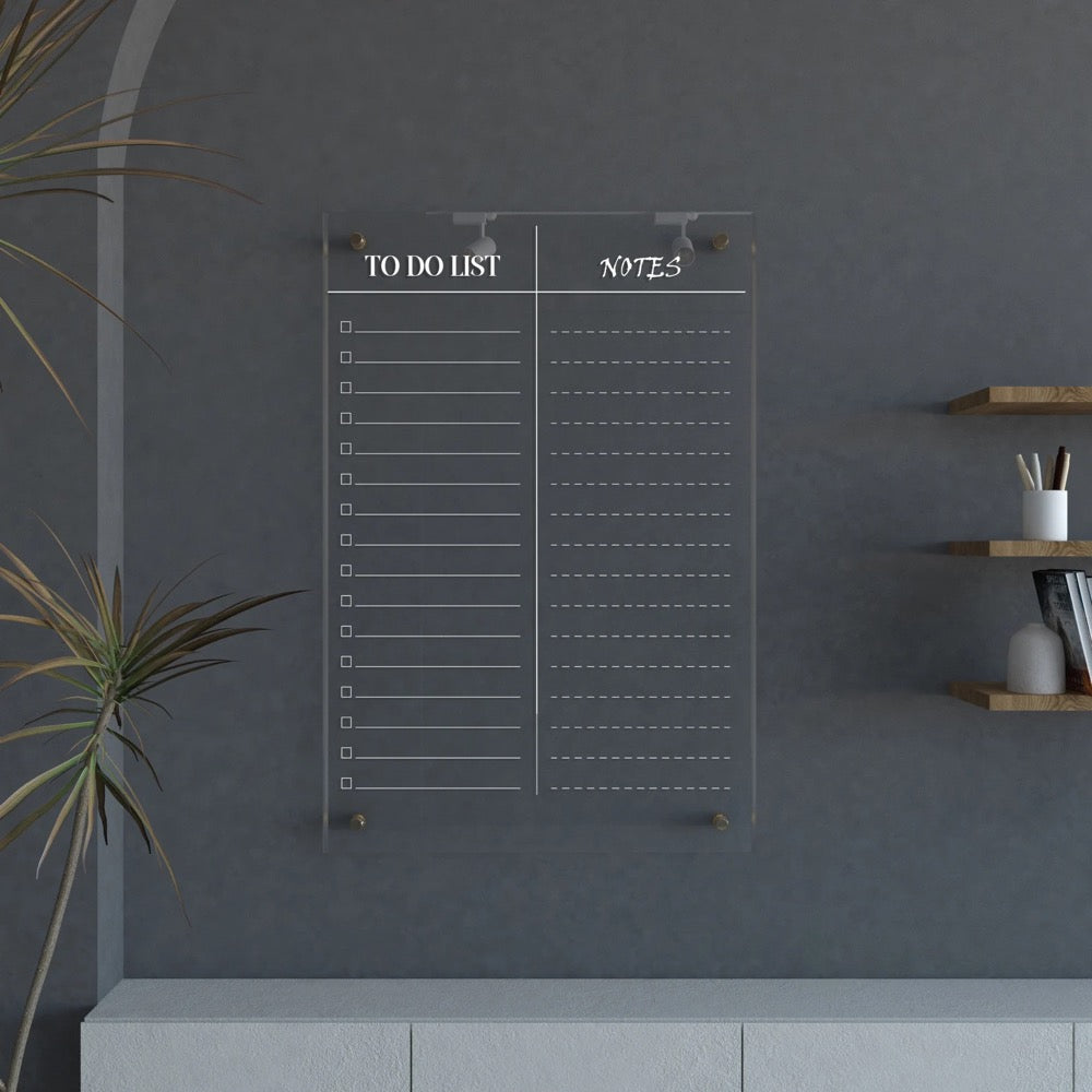 Personalized Acrylic To Do List Calendar, Custom Dry Erase Daily Tasks Planner, Acrylic To Do List Board for Wall,