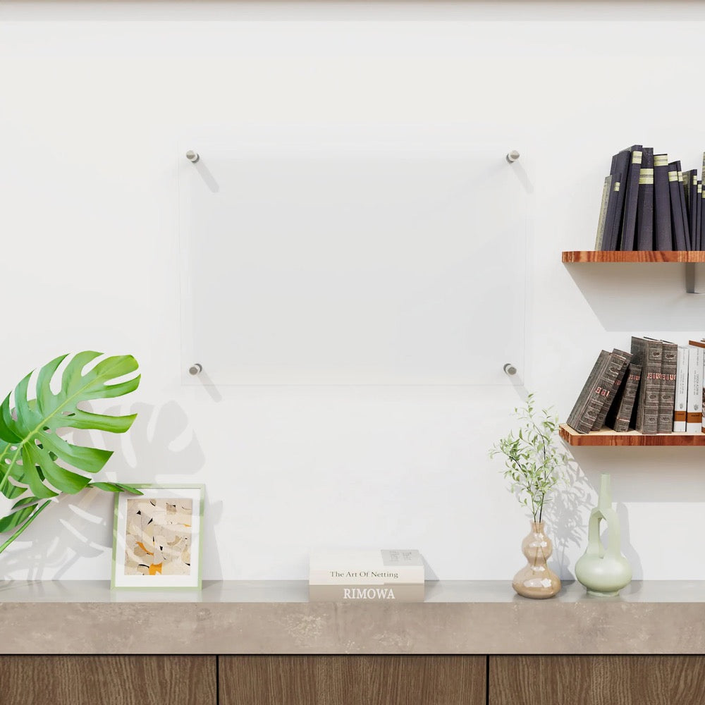 Blank Acrylic Dry Erase Board for Home-Office, Clear Large Wall Calendar , Clear Acrylic Plaque, Glass Board